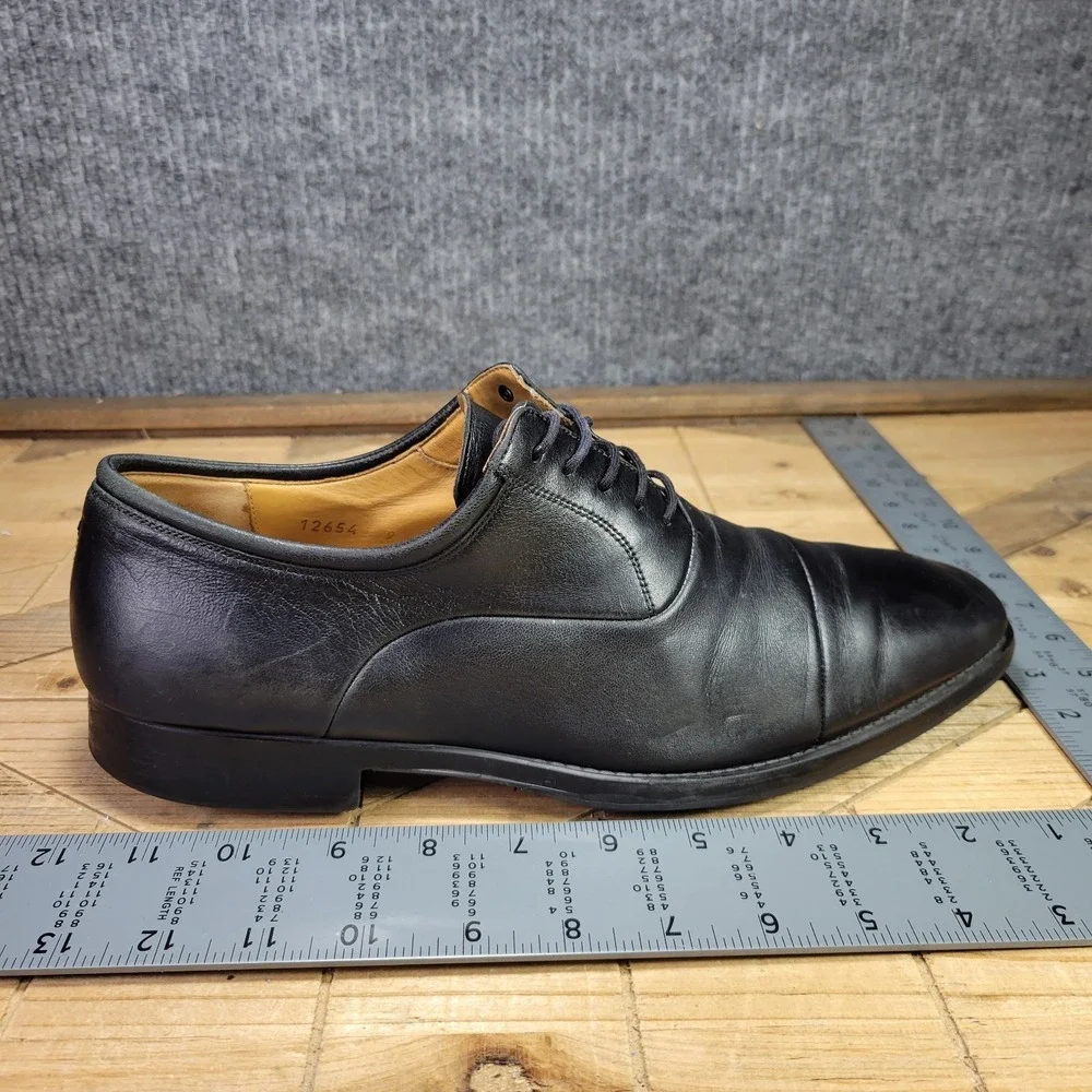 MAGNANNI Federico Black Leather CapToe Oxford Dress Shoes‎ Men's Size 9D Spain